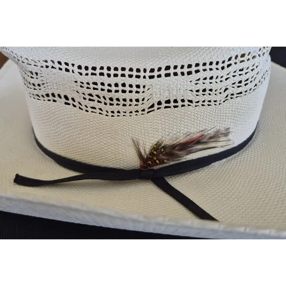 Resistol Denison Double RR Collection 7X Bangora Straw Cowboy Hat Beige